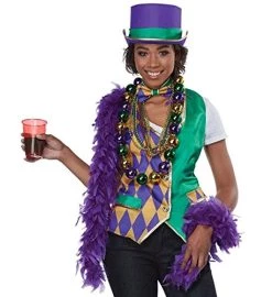 California Costumes Womens Mardi Gras Vest Kit - Adult Woman